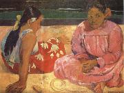 Paul Gauguin Two Women on the Beach USA oil painting artist